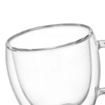 90ml 250ml Two size Double Wall Glass Cup With the Handle Coffee Mugs Kungfu Tea Cup Milk Juice Healthy Drink Mug – styled