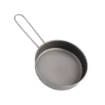TOAKS Titanium Pan Outdoor Cookware Set With Folding Handle Ultralight Portable Titanium Pan – side view