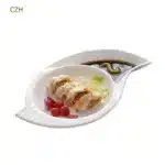 Irregular Shape Ceramics Dinner Plate Assorted Porcelain Box Off Dessert Serving Dish Tableware for Salad Biscuits and Ice