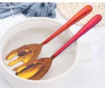 Big Salad Spoon Fork Set Stainless Steel Kitchen Food Server Pasta Utensils Public Gold Tableware Using Buffet Restaurant Tools - Image 22