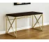 HMS 47" Espresso and Gold Computer Desk with Stylish Writing Surface