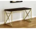 HMS 47" Espresso and Gold Computer Desk with Stylish Writing Surface