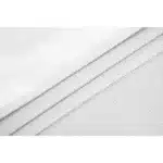 HMS Luxury White Linen Waffle Weave Shower Curtain Modern Design Waterproof for Bathroom Use – top view