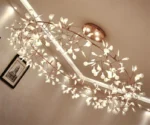 Nordic Chandelier Art Hanging living Room Chandelier Modern Restaurant Kitchen Firefly Lamp Rose Gold/Black Branch Round