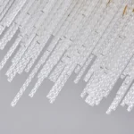 Modern crystal chandelier ceiling light fixture with waterfall tree branch design in dining room