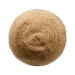 boho pouf ottoman - Goldoma 18 inch natural and white jute blend cylinder striped pouf ottoman