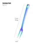 1PC Rainbow Stainless Steel Nonstick Kitchen Utensils Cooking Tool Long Serving Sets Scoop Spoon Fork Turner Ladle Cake