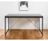 HMS 47" Black Wood and Stainless Steel Computer Desk with Stylish Design