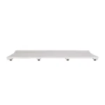 HMS 40" White Teak Slat Non-Slip Bath Mat Anti-Slip Bamboo Bathroom Rug for Bathroom Flooring – close-up detail