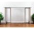 HMS 48" Clear and Champagne Glass Computer Desk with Comfortable Writing Surface