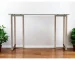 HMS 48" Clear and Champagne Glass Computer Desk with Comfortable Writing Surface