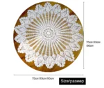 Vintage lace table mats in shabby chic style on a wooden table