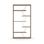 Furnish Home Store Wood Frame Etagere Open Back 6 Shelves Bookcase Industrial Bookshelf for Office – in a cozy room setting