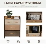 Chester Dresser with Fabric Bins - 4 Drawer Storage Cabinet – styled in a modern Living setting