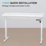 55 X 24 Inch Computer Desk,Office Desk,Standing Desk with Privacy Panel Adjustable Stand up DeskFor Office Desk in US Stock