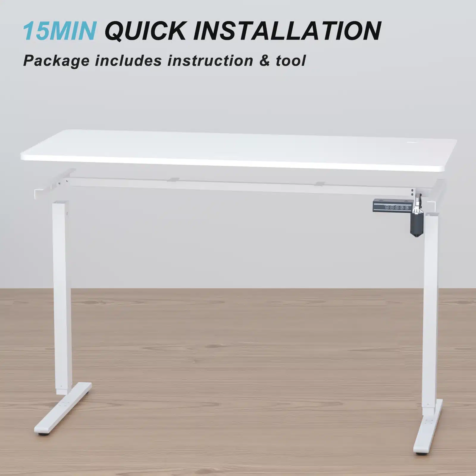 55 X 24 Inch Computer Desk,Office Desk,Standing Desk with Privacy Panel Adjustable Stand up DeskFor Office Desk in US Stock