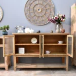 INNOVA Natural Durable Eco-Friendly Artistic Wooden Storage Buffet Sideboards Cabinets Furniture for Dining Room - Image 3