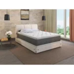 Goldoma DreamFlex CoolTouch Twin mattress 14.5 inch with bamboo fabric and dual-sided Pillow Top on a platform bed