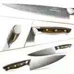 9 Pcs Home G10 Handle Multifunctional Knife Set Damascus Steel Kitchen Knife Set with Scissors Sharpening Stick – close-up