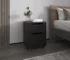 Goldoma wenge nightstand with drawer in a modern bedroom