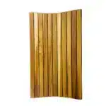 HMS 31" Brown Teak Slat Non-Slip Bath Mat Anti-Slip Shower Rug with Children's Design for Bathroom Floor – close-up detail