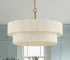 Hand Woven White Rattan Boho Pendant Light Adjustable Coastal Chandelier for Kitchen Island Dining Living Room UL Listed
