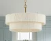 Hand Woven White Rattan Boho Pendant Light Adjustable Coastal Chandelier for Kitchen Island Dining Living Room UL Listed