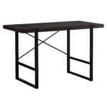 HMS 24" Modern Wooden Computer Desk Convertible and Extendable for Bedroom Home Office or Living Room in Dark Brown Black