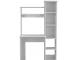 HMS 40" White Computer Desk with Shelf and Drawer Adjustable Simple Modern Office Desk Wooden and Metal Computer Table