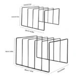 E8BA Metal LP Record Rack Exhibit Stand Book Magzine Holder Record Collection Storage Shelf Stand Office Desk Organizer