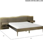 Goldoma Queen Adjustable Bed Frame with live-edge headboard and built-in nightstand drawers