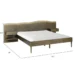 Goldoma Queen Adjustable Bed Frame with Live-Edge Headboard and Storage Drawers