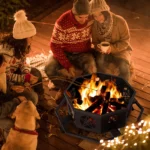 Outdoor Furniture 43-inch Outdoor Fire Pit – styled in a modern Outdoor setting