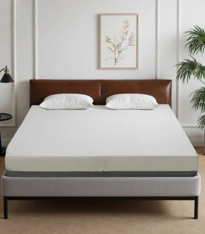 Goldoma queen gel foam mattress with 7-zone medium firmness and perforated cooling layer