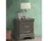 Goldoma modern nightstand with drawers in metallic black finish for bedroom storage