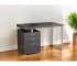 HMS 24" Modern Solid Wood Computer Desk Gray & Black with Three Drawers for Home Office
