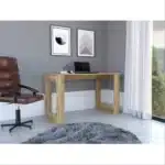 FCJ Aurora Wooden Gaming Desk Standing Computer Table with Metal Frame for Writing and Gaming