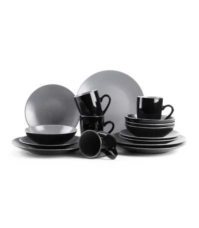 Semtember Promotion Round Kitchen Plates Set With Coffee Mug Elegant High End Microwave Oven Safe Dinnerware Sets for Home