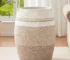 OIAHOMY Laundry Hamper Woven Cotton Rope Large Clothes Hamper 25.6" Height Tall Laundry Basket