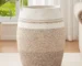 OIAHOMY Laundry Hamper Woven Cotton Rope Large Clothes Hamper 25.6" Height Tall Laundry Basket