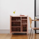 Metal Sideboard Storage Cabinet with Adjustable Shelf and  Two Door for Dining Room, Kitchen, Living Room - Image 3