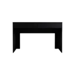 HMS 47" Simple Design Black Computer Desk Two Drawers Portable PC Desk for Home Office Living Room Featuring Storage