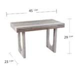 Chadkirk Faux Marble Writing Desk – top view