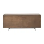 HMS 70 Six Drawer Solid Wood Sideboard in Brown and Black Elegant Wood Six-Drawer Unit - Image 3