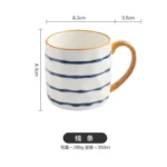 Coffee Mugs Ocean Wind Hand Kneading Ceramic Milk Cup Blue & White Eco Friendly Mugs Coffee Cups Tumbler Cup Kawaii Mug