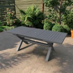 New Arrival Modern Aluminum Outdoor Dining Set Durable Patio Furniture for Hotels and Villas Table – base detail