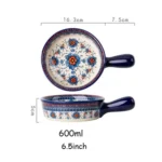 Ceramic Bakeware Bowls Polish Style Hand-painted Kitchen Tableware Salad Dessert Steak Pasta Plate Fruit Tray Decoration - Image 13