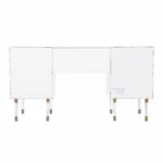 HMS 55 White Minimalist Design Writing Desk with Four MDF Drawers Office Furniture for Office Building or Bedroom Use