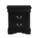White 2-drawer nightstand in modern traditional style for bedroom storage