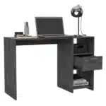 HMS 43" Gray Melamine Computer Desk Contemporary Design Office Furniture for Home and Bedroom Use – styled in a modern